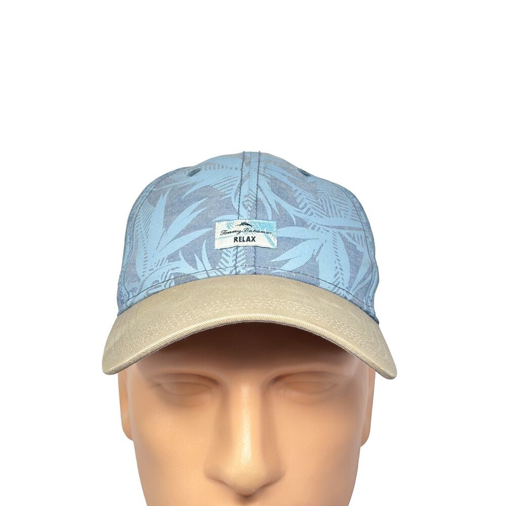 Tommy Bahama Relax Baseball Hat Men’s Blue Tan Plants Cool Operator Cocktail